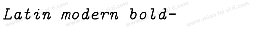 Latin modern bold字体转换